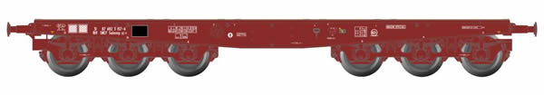 REE Modeles WBA-017 - Flat Car Heavy Axles 6 SSYMS 46 UIC Brown # 31 87 482 3 157-4